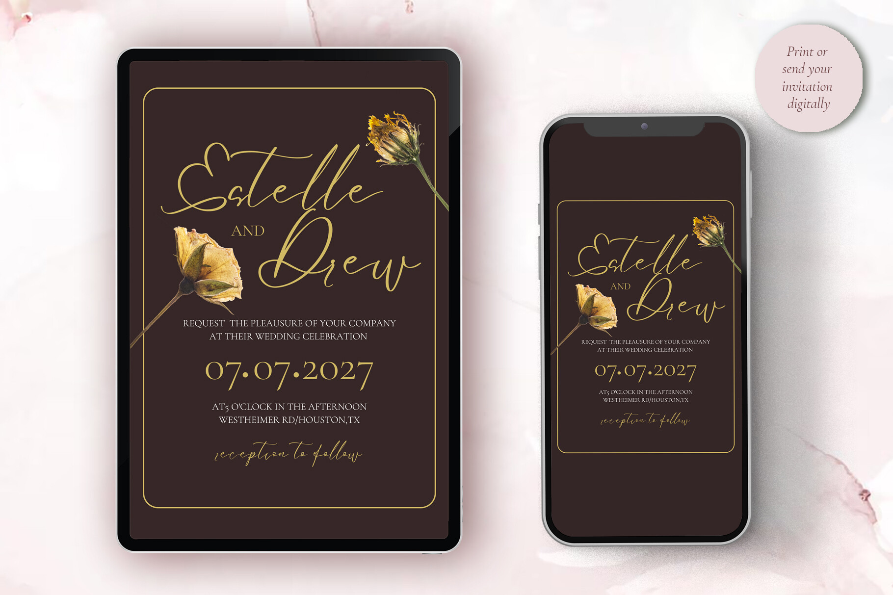 Canva Elegant Wedding Invitation