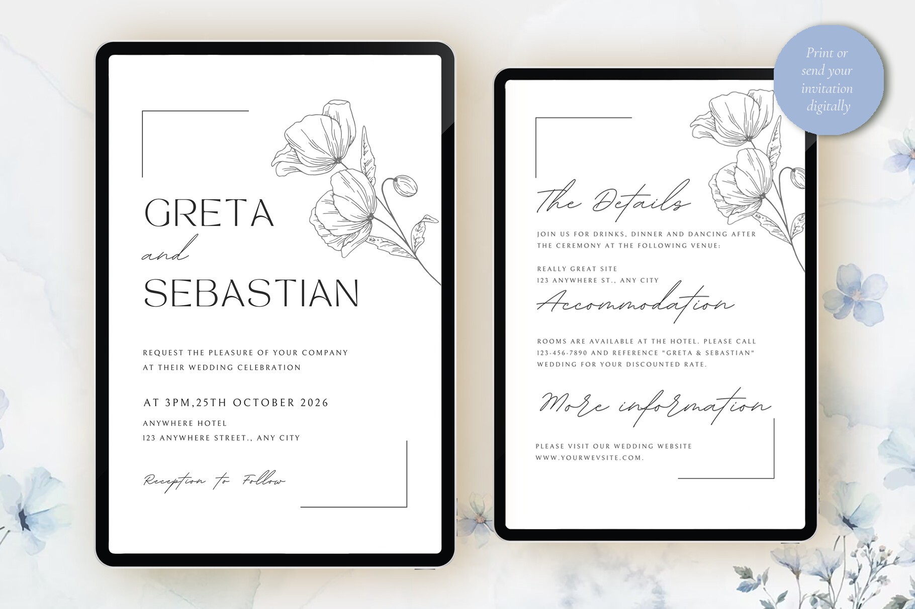 Canva Elegant Wedding Invitation