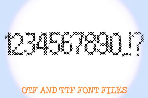 Cross Stitch Embroidery Font - Preview 2