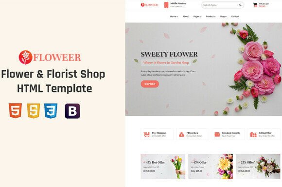 Flower & Florist Shop Template