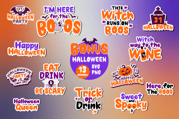 Ghost & Halloween Quotes Bundle Font - Preview 1