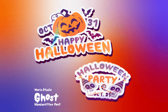 Ghost & Halloween Quotes Bundle Font - Preview 3