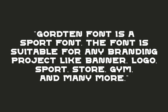 Gordten Font - Preview 1