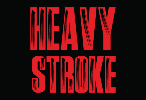 Heavy Stroke Font PNG with transparent background - Preview 1