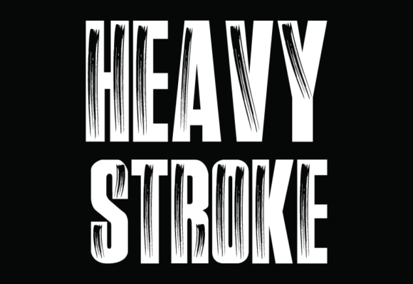 Heavy Stroke Font PNG with transparent background - Preview 2