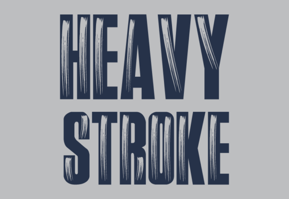 Heavy Stroke Font PNG with transparent background - Preview 3