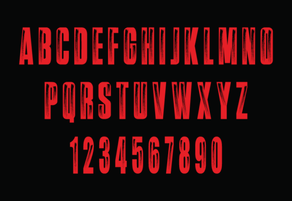 Heavy Stroke Font PNG with transparent background - Preview 4