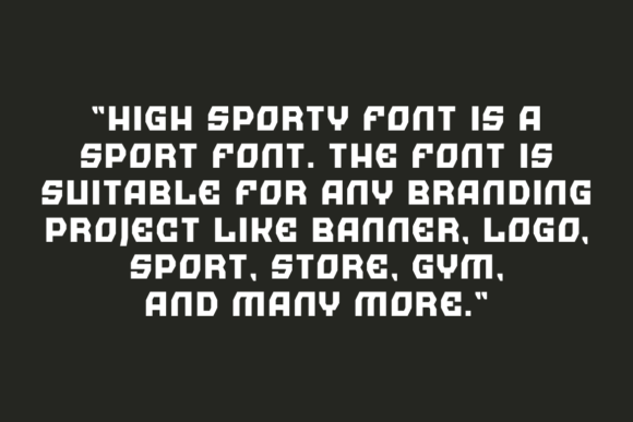 High Sporty Font PNG with transparent background - Preview 4