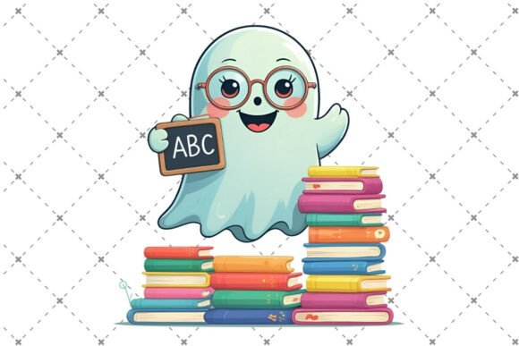 Kawaii Ghost Teacher PNG Clipart