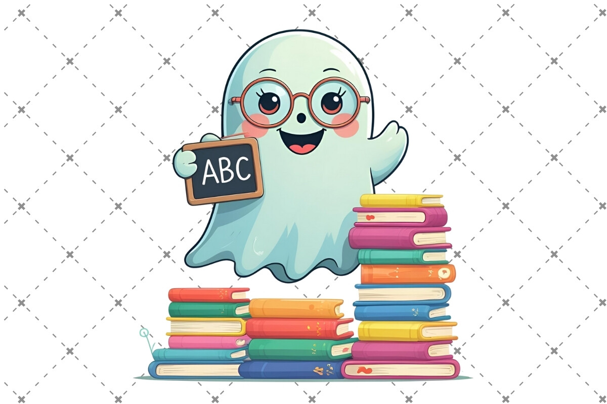 Kawaii Ghost Teacher PNG Clipart
