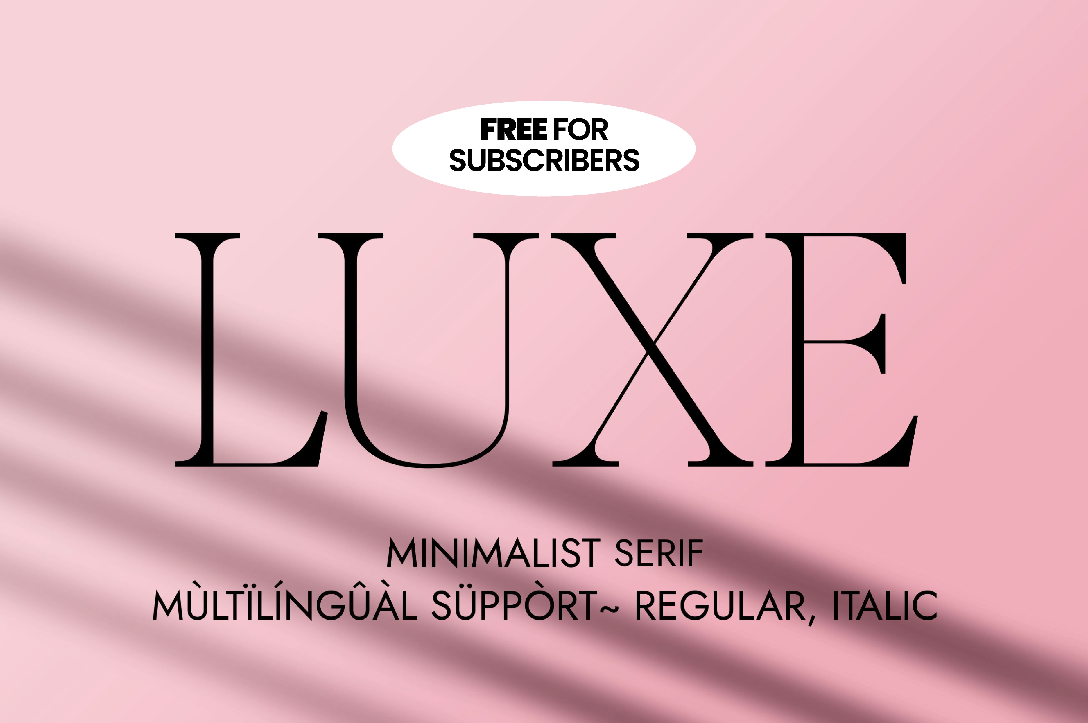 Luxe preview — elegant high-end serif with art deco detailing