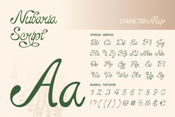 Nufaria Font PNG with transparent background - Preview 1
