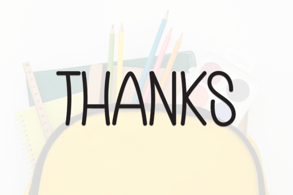 School Sticker Font PNG with transparent background - Preview 5