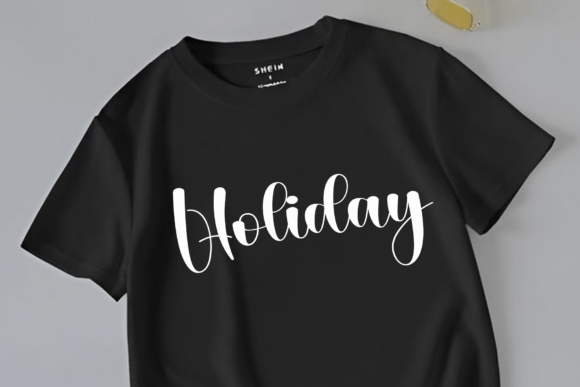 September Holiday Font PNG with transparent background - Preview 1
