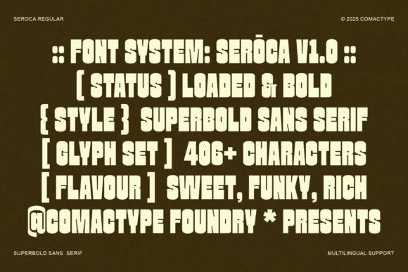 Seroca Font PNG with transparent background - Preview 2