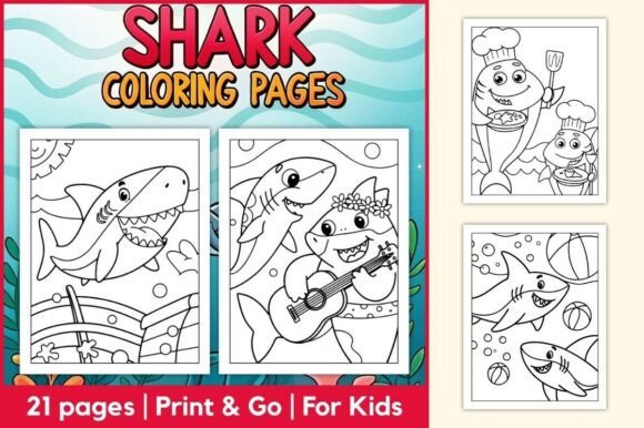 Shark Coloring Pages for Kids