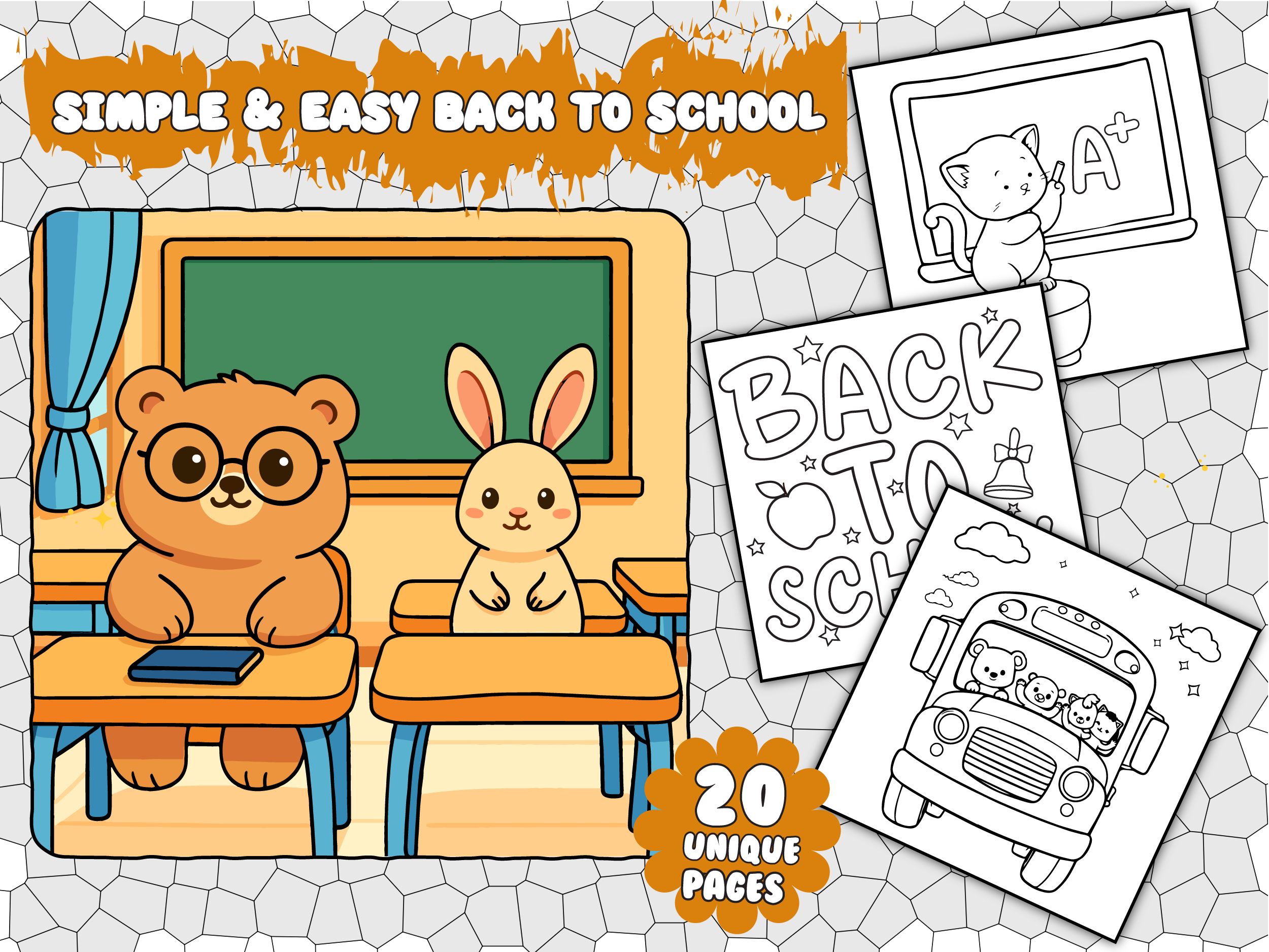 Simple Back to School Coloring Pages