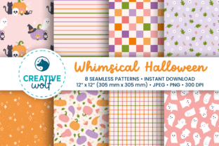 Whimsical Halloween Seamless Patterns