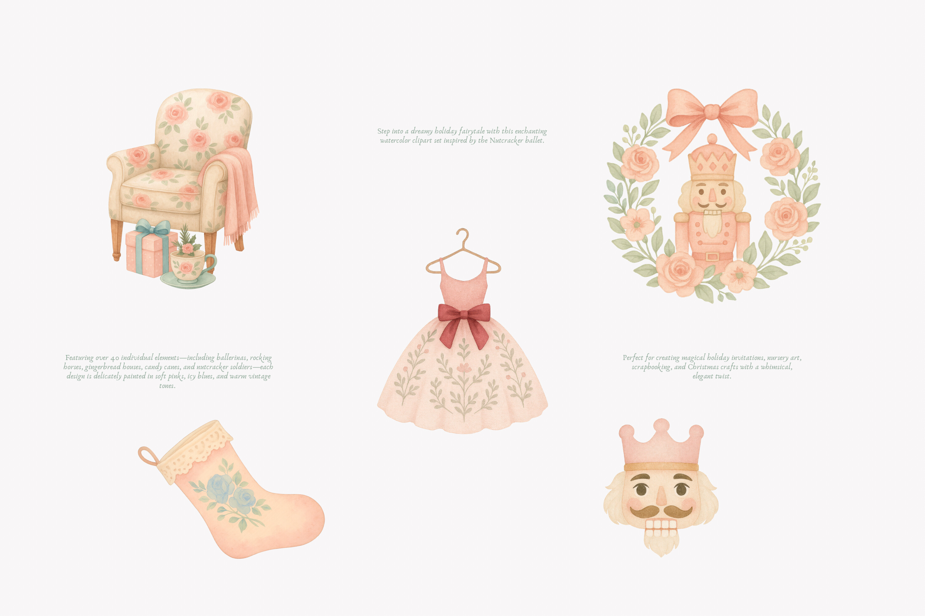 Nutcracker Ballet - Christmas Clipart - photo 2