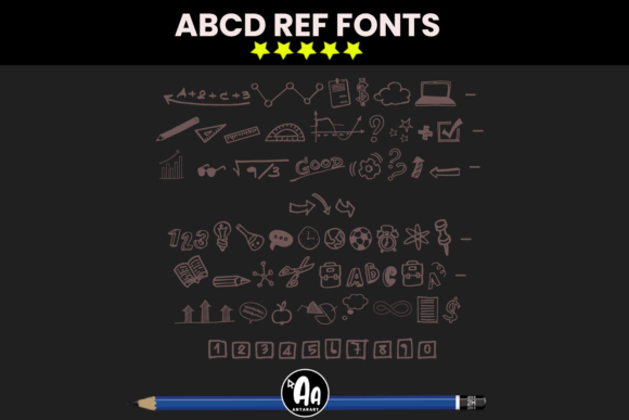 Abcd Ref School Icons Font - Preview 1