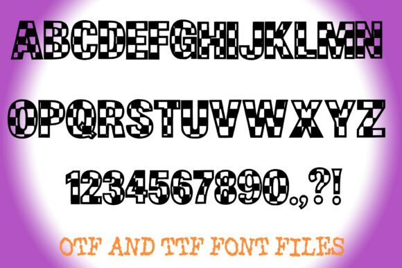 Chequered Font - Preview 1