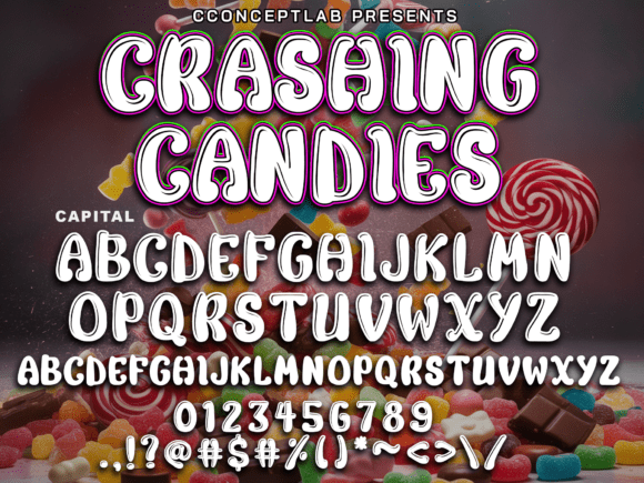 Crashing Candies Font font preview - 1