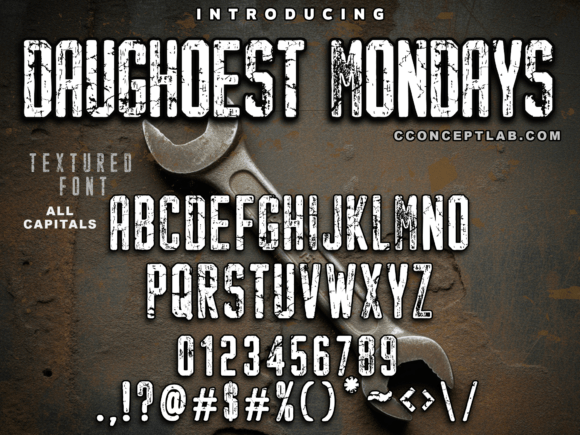 Daughoest Mondays Font - Preview 2