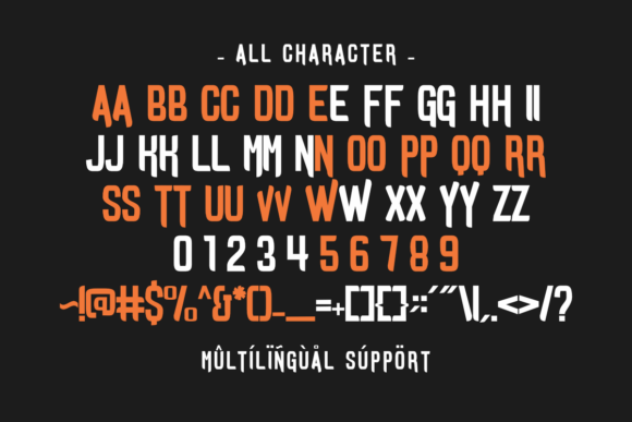 Headskull Regular Font PNG with transparent background - Preview 1