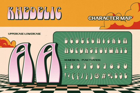 Khedelic Font PNG with transparent background - Preview 1