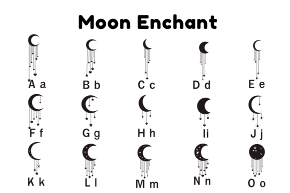 Moon Enchant Font PNG with transparent background - Preview 5