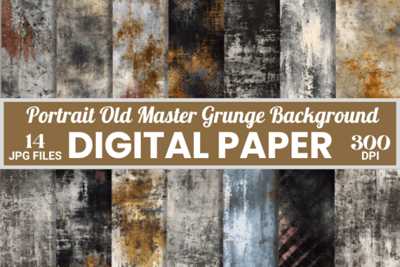 Old Master Grunge Backgrounds Paper Pack