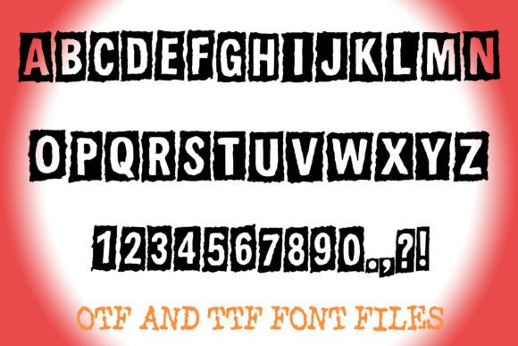 Ransom Punk Font PNG with transparent background - Preview 1