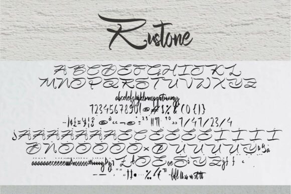 Rustone Font PNG with transparent background - Preview 4