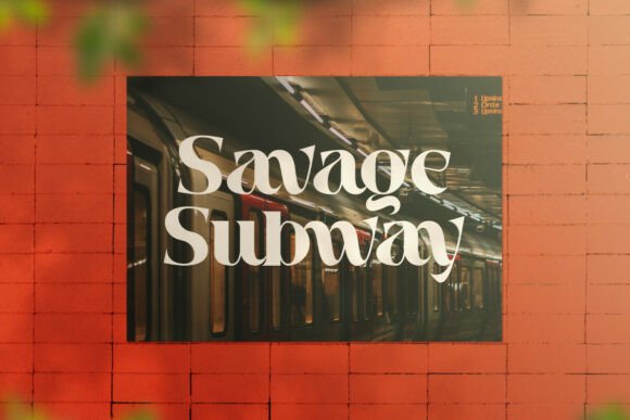 Savage Subway Font PNG with transparent background - Preview 6