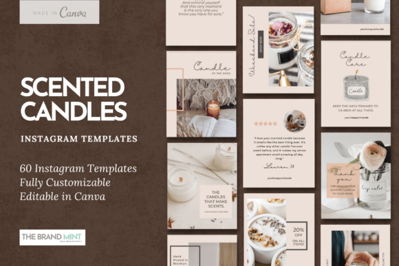 Scented Candle Instagram Templates Graphics
