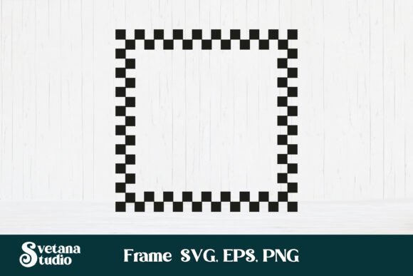 Square checkered frame SVG design