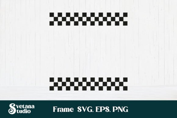 Square checkered frame SVG design