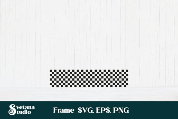 Square checkered frame SVG design