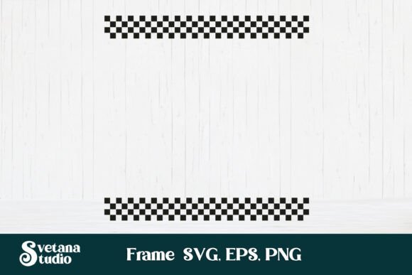 Square checkered frame SVG design