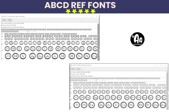 Abcd Cursive Word Wall Font - Preview 2