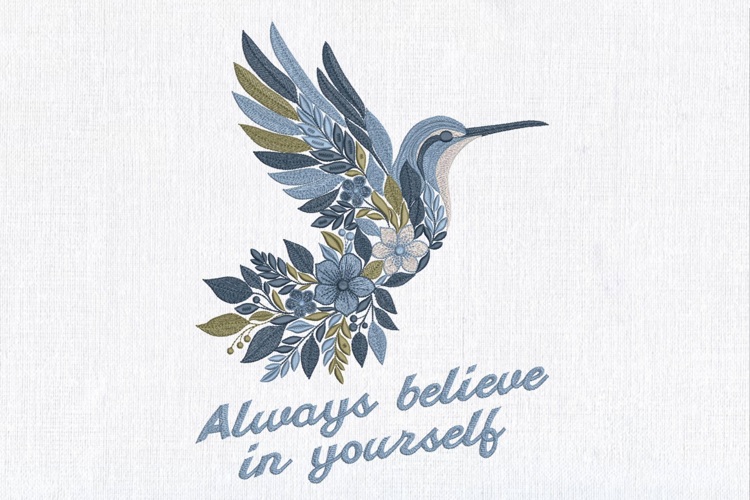 Blue Hummingbird Motivational Quote