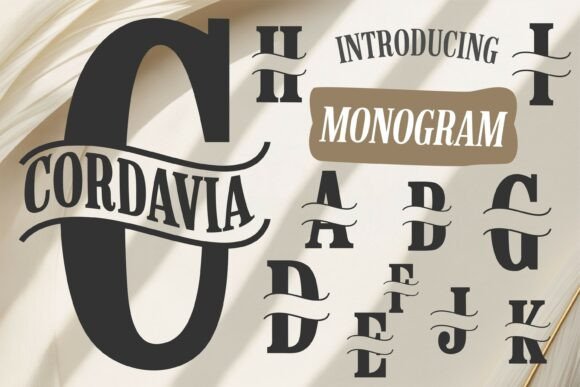 Cordavia Monogram font