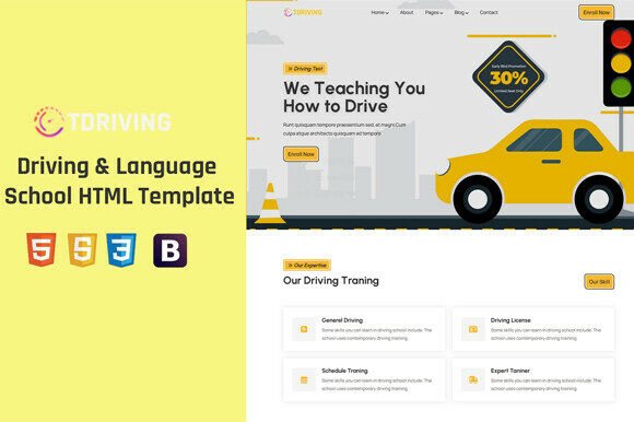 Driving Language School Template