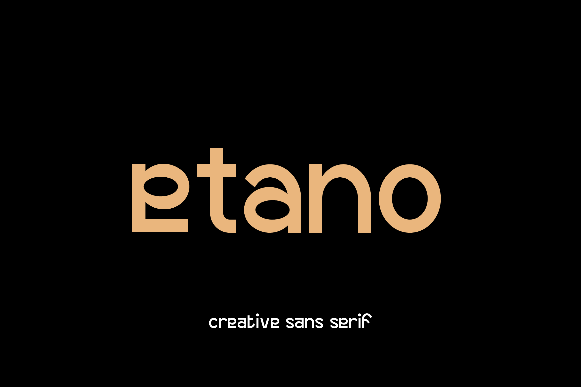 Etano font preview - modern minimal sans-serif