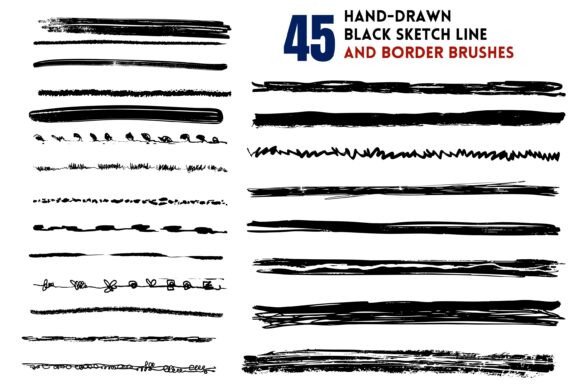 Hand Drawn Line Clipart, Sketch Stroke