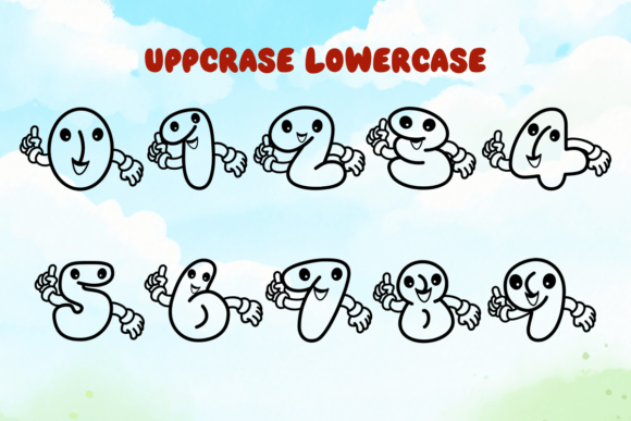 Happy Letter Gang Font PNG with transparent background - Preview 2