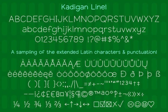 Kadigan Line Font PNG with transparent background - Preview 1
