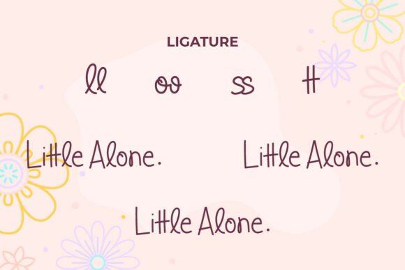 Littlealone Font PNG with transparent background - Preview 4