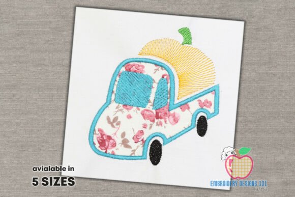 Mini Pumpkin Truck Appliques