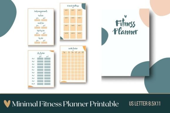 Minimal Fitness Planner Printable 8.5*11